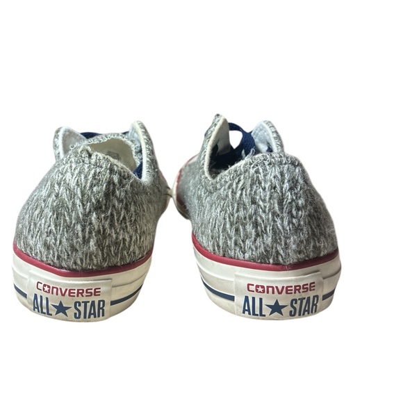 Men’s Size 8 Converse All Star Low Top Gray Knit Sneakers - Picture 2 of 5